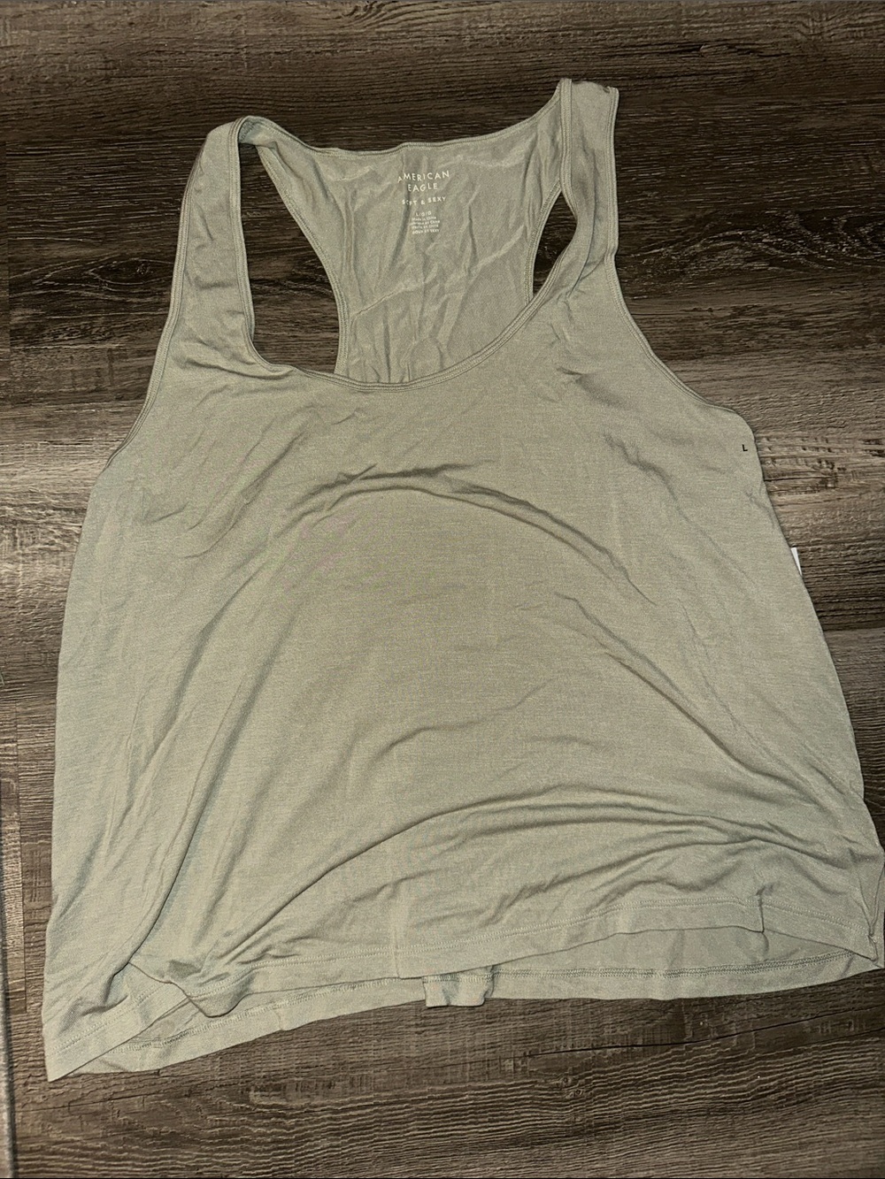 American Eagle Outfitters Pale Sage Racerback Tank